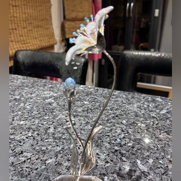 💎Vintage Rare Swarovski Dellaria Aquamarine Crystal Flower💎 - Picture 11 of 15